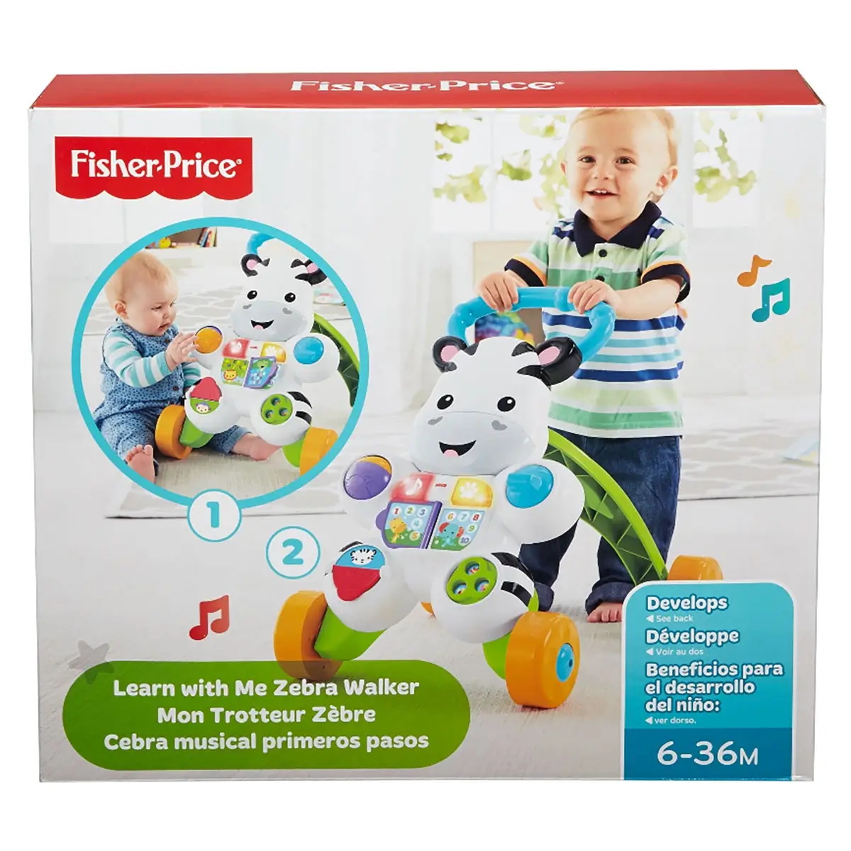 Antepremergator Zebra Fisher Price 0887961256406 DLD80